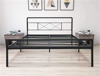 Queen Zizin Metal Platform Bed Frame