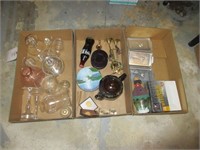 3 Boxes Glass & Collectibles