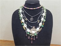 6 Various Styled Costume Necklaces