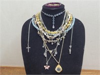 8 Various Styled Necklaces + Earrings +Bracelet
