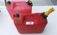 2) Plastic Gas Cans