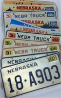 Flat full of Nebraska License Plates