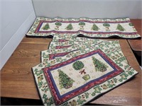 Xmas Tapestry Placemats + Runner