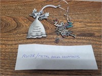 Pewter/Metal Angel Ornament's
