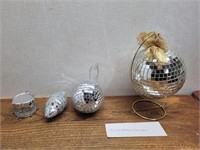 Glitzy Ornaments + Disco Ball