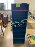 Tall Blue Bookcase