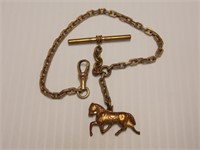 Pocket Watch Chain with Horse Fob