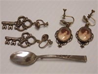 Reed & Barton Classic Rose Spoon Pendant