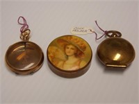 Vintage Coin Holder, Watch Case & Victorian Tin