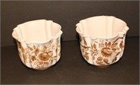 pair Italian pottery planters