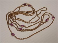 Necklace with Purple Stones