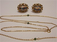 2 Vintage Necklaces & A Pair of Cufflinks