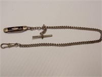 Pocket Watch Chain with Knife Fob