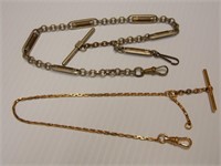 2 Pocket Watch Chains, 1 Champion pat. 1882