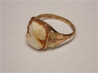 Cameo Ring 10 K Gold (size 6)