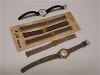 2 Ladies Watches (not running) & 4 Vintage Bands