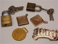 Vintage Locket, Charms & Locks with Keys