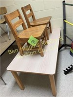 Wooden Table & 2 Chairs