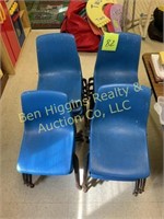 15 - Blue Molded Plastic Chairs