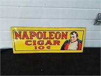 Napoleon cigar 10 cent 1974 tin sign 19x7