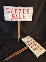 Wood Garage Sale Signs