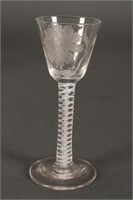 Georgian Double Series Opaque Twist Ale Glass,