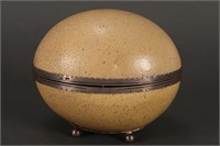 Victorian Sterling Silver Mounted Ostrich Egg,