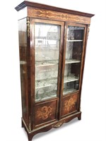 French Louis XVI Style Twin Door Display Cabinet,