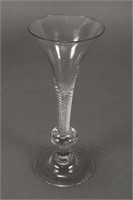 Georgian Composite Stem Wine Glass, c.1750,