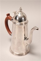 George VI Sterling Silver Asprey Coffee Pot,