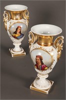Pair of 19th Century French Porcelain Vases,