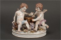 19th Century Italian Porcelain Figure Group,