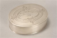 German Silver Box and Cover,
