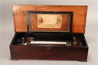 19th Century Continental Cylinder Music Box,