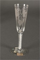 Georgian Double Opaque Twist Ale Glass, c.1765