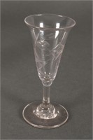 Late Georgian Light Balustroid Gin Glass, c.1800