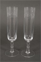 Pair of Victorian Champagne Flutes,