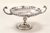 19th Century Silver Plate Twin Handled Centrepiece