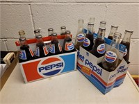 Pepsi bottles some full some empty