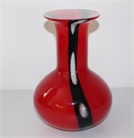 modern cased glass vase