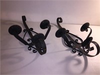RUSTIC IRON CANDLE HOLDERS