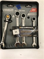 (2x Bid) New 4 Pc ace gear wrench set