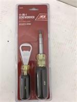 (2xbid) new ace 11n1 screwdriver set