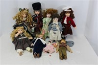 Doll Collection, Modern. Largest is 19" Tall