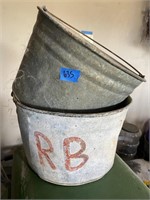 2 Galvanized Bucket