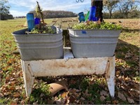 2 Wash Tubs with Stand