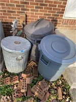 3 Garbage  Cans