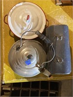 Tea Kettle, Enamel Pot, Metal Lunch Box