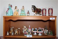 Two Shelves of Assorted Collectibles