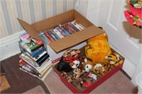 Lot of Stuffed Animals and VHS Movies